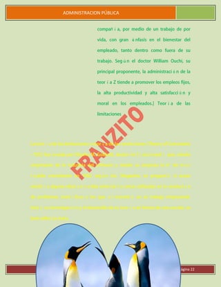 ADMINISTRACION PÚBLICA
P R O Y E C T O I Página 22
ñ
ª
 