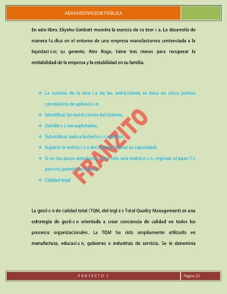 ADMINISTRACION PÚBLICA
P R O Y E C T O I Página 23







 