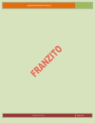 ADMINISTRACION PÚBLICA
P R O Y E C T O I Página 30
 