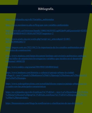 Relación de variables ambientales en urbanismo. | PDF