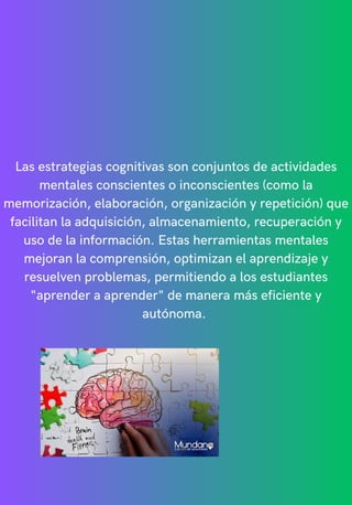 Estrategias Metacognitivas y Cognitivas para Optimizar el Aprendizaje ...