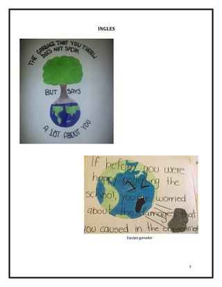 7
INGLES
Equipo ganador
 