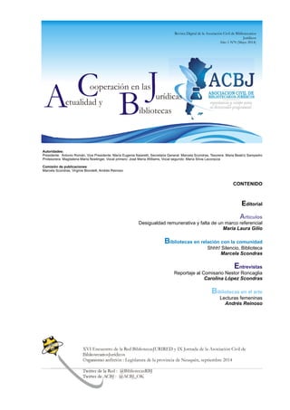 Revista digital ACBJ - Año 1 Nº 0 (Mayo 2014)