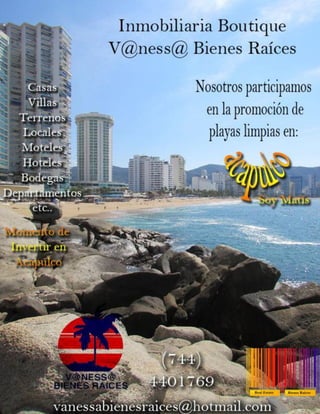 Revista digital de bienes raíces y playas limpias.