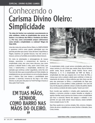 Revista divino oleiro julho 2014