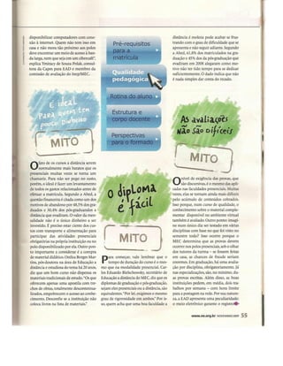 Revista educação ead mitos e verdades