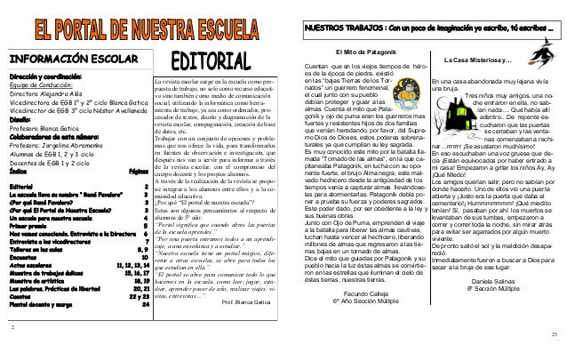 Revista escolar EPP N° 62 "René Favaloro" año 2010