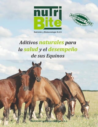 Nutrición y Biotecnología S.A.S.
Aditivos naturales para
la salud y el desempeño
de sus Equinos
 