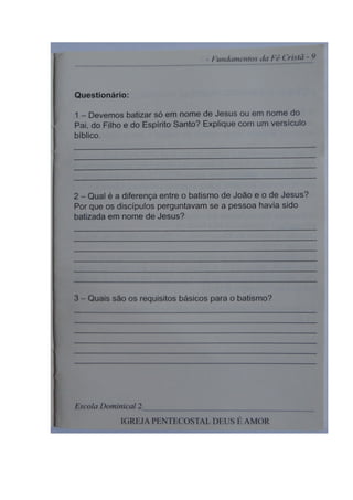 Revista Escola Dominical- IPDA