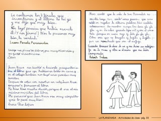 LA PLANCHADA  -Actividades de clase- pág. 33 