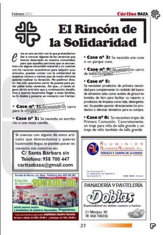 Revista Febrero Cáritas