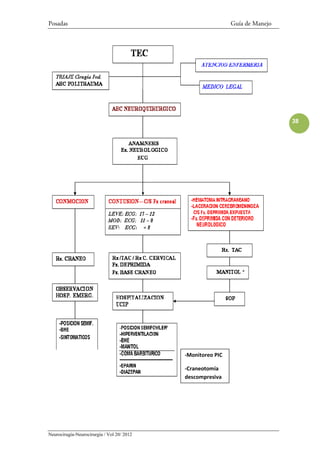 Posadas                                                      Guía de Manejo




                                                                              38




                                            -Monitoreo PIC

                                            -Craneotomía
                                            descompresiva




Neurocirugía-Neurocirurgia / Vol 20/ 2012
 