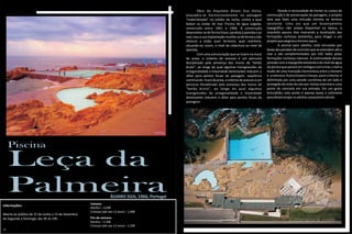 Obra do Arquiteto Álvaro Siza Vieira,                    Devido à necessidade de limitar os custos de
                                                                                                  enquadra-se harmoniosamente na paisagem                  construção e de preservação da paisagem, o projeto
                                                                                                  "materializada" na solidez da rocha, contra a qual       teve que fazer uma intrusão mínima no terreno
                                                                                                  batem as ondas do mar. Piscina de água salgada,          existente. Uma vez que um levantamento
                                                                                                  construída entre 1961 e 1966. A construção               topográfico não estava disponível na época, o
                                                                                                  desenvolve-se de forma linear, paralela à avenida e ao   arquiteto passou dias marcando a localização das
                                                                                                  mar, mas a sua implantação recolhe-se de forma a não     formações rochosas existentes, para chegar a um
                                                                                                  obstruir a visão, quer terrestre, quer marítima,         projeto que exigiria o mínimo sopro.
                                                                                                  situando-se, assim, o nível da cobertura ao nível da             A piscina para adultos, está vinculado por
                                                                                                  avenida.                                                 baixo das paredes de concreto que se estendem até o
                                                                                                          Com uma estruturação que se insere na muro       mar e são complementados por três lados pelas
                                                                                                  da praia, o sistema de acessos é um percurso             formações rochosas naturais. A continuidade dessas
                                                                                                  disciplinado pela presença dos muros de "betão           paredes com a topografia existente e do nível da água
                                                                                                  bruto", ao longo do qual algumas transgressões da        da piscina que parece ser contíguo com o mar, criam a
                                                                                                  ortogonalidade e linearidade dominantes induzem o        ilusão de uma transição harmoniosa entre o homem
                                                                                                  olhar para pontos focais da paisagem. seqüência          e a natureza. A piscina para crianças, para o interior, é
                                                                                                  contínua do muro da praia, o sistema de acessos é um     delimitada por uma parede curvilínea de um lado e
                                                                                                  percurso disciplinado pela presença dos muros de         protegido do resto do site por rochas enormes e uma
                                                                                                  "betão bruto", ao longo do qual algumas                  ponte de concreto em sua entrada. Em um gesto
                                                                                                  transgressões da ortogonalidade e linearidade            brincalhão, esta ponte é apenas baixa o suficiente
                                                                                                  dominantes induzem o olhar para pontos focais da         para desencorajar os adultos a passarem sob ela.
                                                                                                  paisagem.




                                                                    ÁLVARO SIZA, 1966, Portugal
                                                     Semana:
Informações:
                                                     Adultos – 4,00€
                                                     Crianças (até aos 12 anos) – 1,60€
Aberta ao público de 15 de Junho a 15 de Setembro,
de Segunda a Domingo, das 9h às 19h.                 Fim-de-semana:
                                                     Adultos – 5,50€
                                                     Crianças (até aos 12 anos) – 2,20€
34
 