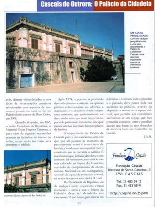 Revista Fundação Cascais - Setembro 2001