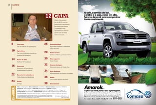 Gr Sumário                                                                                                                                                                    Especial Gr



                                                                                                                                                       12 CAPA
                                                                                                                                                                                  Ubaldo Oléa, grande
                                                                                                                                                                                  juiz da ABCZ, com sua
                                                                                                                                                                                  perspicácia e experiência
                                                                                                                                                                                  fala sobre como avaliar
                                                                                                                                                                                  a qualidade e vida
                                                                                                                                                                                  reprodutiva dos animais,
                                                                                                                                                                                  apenas com um olhar
                                                                                                                                                                                  atento e treinado.




                                              8    Giro notas                                                                                     26                   Sustentabilidade
                                                   360º de notícias do agronegócio                                                                                     Agricultura brasileira é sustentável
                                                                                                                                                                       Dilma Rousseff
                                              10   Agricultura
                                                   País ruma à liderança mundial na                                                               28                   Gente da terra
                                                   produção de alimentos                                                                                               Ovídio de Oliveira, produção leiteira.


                                              14   Nelore de Elite
                                                                                                                                                  30                   Giro esquestre
                                                                                                                                                                       Haras Paraíso
                                                   Essência Te Guadalupe


                                              16   Entrevista
                                                                                                                                                  32                   Controle biológico
                                                                                                                                                                       Veterinário Jayme de Toledo Piza
                                                   Secretário de Agricultura e
                                                   Abastecimento de Marília
                                                                                                                                                  34                   Meio Ambiente
                                                                                                                                                                       Reflorestamento um negócio promissor
                                              22   Encontro de cafeicultores
                                                   Café colheita com qualidade                                                                    36                   Etanol
                                                                                                                                                                       Uma Grande Riqueza Nacional
                                              24   Evento
                                                   45ª Fapi                                                                                       38                   Giro Literário

                                                   Editor: Luiz Felippe Nogueira | Diretora Administrativa: Laura Whiteman | Diretora de Jornalismo: Cristiane Mattar – MTB62481/SP
                                                   Diretor de Arte: Gustavo Prado Ramos | Design grafico: Mauricio W. Santos | Fotografia: Karina Bertaco
                                                   Revisão: Lívia Figueiredo de Carvalho | Representação Comercial: Amaury Girardi | Impressão: Gráfica Impress | Tiragem: 3 mil
                                                   Circulação Regional: Centro Oeste Paulista | Distribuição dirigida: postada pelos correios aos produtores rurais do Centro Oeste Paulista
                                                   Pontos de distribuição: a disposição nas empresas anunciantes | A venda nas principais bancas de revistas da região centro oeste paulista.
J ul h o/a g o s t o · 2 0 1 1




                                                                                                                                                                                                                                        J ul h o/a g o s t o · 2 0 1 1
                                                   Solicite reimpressões editoriais das melhores reportagens da Giro Rural – C.O.P. com a capa da edição. “Os artigos assinados
                                                   não emitem, necessariamente, a opinião da Giro Rural – C.O.P. Publicação Mensal. Todos anúncios, imagens e artigos              revistagirorural@gmail.com.br
                                                   publicados e assinados são de responsabilidade de seus respectivos autores.”                                                                  (14) 3221-0342
                                                                AG RON EGÓCIO, I N FOR MAÇÕE S E OP ORTU N I DADE S. AN U NCI E E BON S N EGÓCIOS!


      6                          Giro Rural                                                                                                                                                                                Giro Rural          7
 