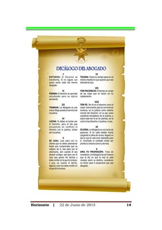 Horizonte | 22 de Junio de 2015 14
 