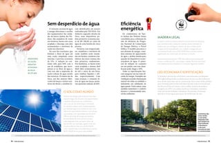 JARDIM DAS PERDIZES



                                                                          Sem desperdício de água                                                                                Eficiência
                                                                            O consumo racional de água
                                                                          e energia direcionou a escolha
                                                                                                                                   ram identificados em ensaios
                                                                                                                                   realizados pela TECNISA. Em
                                                                                                                                                                                 energética
                                                                          dos equipamentos das unida-                              dinheiro, segundo cálculos da                    Os condomínios do bair-
                                                                          des do bairro Jardim das Per-                            Deca, esses dispositivos po-                  ro Jardim das Perdizes foram
                                                                          dizes. São arejadores de vazão                           dem promover economia anu-                    concebidos para a obtenção do
                                                                                                                                                                                                                                                         Madeira legal
                                                                          em torneiras, bacias com caixa                           al de R$ 200,00 na conta de                   selo de eficiência do Progra-                                          A madeira usada no empreendimento é proveniente de empresas
                                                                          acoplada e descarga com dois                             água de uma família de cinco                  ma Nacional de Conservação                                             que controlam toda a cadeia de custódia, desde a extração da
                                                                          acionamentos e restritores de                            pessoas.                                      de Energia Elétrica, o Procel                                          madeira até a sua entrega no canteiro da obra, comprovando
                                                                          vazão nos chuveiros.                                        Torneiras com temporizado-                 Edifica. O modelo preconiza o                                          a origem em floresta plantada. Esse cuidado é assegurado por
                                                                            No caso dos restritores, que                           res, arejadores e restritores de              uso eficiente de energia, consi-                                       um contrato firmado com a ONG WWF Brasil, uma das maiores
                                                                          limitam o fluxo de água até                              vazão também serão instala-                   dera sistemas de aquecimento                                           organizações de conservação da natureza no mundo.
                                                                          uma vazão estipulada como                                das em lavabos, vestiários e ba-              de água e atribui bonificações
                                 arejadores                               máxima, é prevista economia                              nheiros das áreas comuns dos                  quando há dispositivos econo-                                          A parceria previu ainda que 100% da madeira tropical adquirida
                                 DE VAZÃO                                 de 11%. A redução no con-                                dois primeiros condomínios.                   mizadores de água. O poten-                                            possua a certificação FSC, que assegura manejo florestal sustentável,
                                 PERMITEM                                 sumo sobe para 60% com o                                 Nos banheiros, as bacias terão                cial de redução no consumo                                             com respeito ao meio ambiente e a condições dignas de trabalho.
                                                                          uso de arejadores, que incor-                            caixa acoplada e sistema dual                 em um prédio com essa classi-
                                 ECONOMIA
                                                                          poram ar ao fluxo de água e,                             flush (dois acionamentos, um                  ficação pode chegar a 50%.
                                 DE ÁGUA
                                                                          com isso, dão a impressão de                             de três e outro de seis litros,                  Todas as especificações bus-
                                 DE ATÉ 60%                               maior volume de água saindo                              para resíduos líquidos e sóli-                cam assegurar um uso mais efi-
                                                                                                                                                                                                                                                        LED: economia e sofisticaçÃo
                                                                          das torneiras. Os dados são da                           dos, respectivamente). Com                    ciente de energia. Exemplos são                                        As fachadas e piscinas dos condomínios serão iluminadas com lâmpadas
                                                                          Deca, um dos maiores fabri-                              esses avanços, o consumo di-                  ventilação cruzada e iluminação                                        LED (Light Emitting Diodes, ou diodo emissor de luz), que têm rendimento
                                                                          cantes de louças e metais sani-                          ário de água em bacias sanitá-                natural em todas as unidades e                                         cerca de dez vezes maior que as convencionais. Ruas e áreas verdes públicas
                                                                          tários do Brasil, e também fo-                           rias apresenta redução de 66%.                isolamento nas tubulações de                                           serão iluminadas pela luminária LED fabricada pela Indal, reconhecida pela
                                                                                                                                                                                 água quente. Entre outras, essas                                       The Electrical Time, em Londres, como a melhor iniciativa de eficiência
                                                                                            Shutterstock                                                                         medidas aumentam o conforto                                            energética em 2010. Com estética moderna e minimalista, a luminária
                                                                                                           O sol como aliado                                                     térmico e a luminosidade natu-                                         emite uma luz mais brilhante e duradoura. Nas piscinas, a iluminação
                                                                                                                                                                                 ral dos ambientes.                                                     decorativa é mais segura, pois quase não há liberação de calor.
                                                                                                           Sistemas de energia solar serão previstos para
                                                                                                           aquecer a água dos chuveiros dos apartamentos
                                                                                                           e também das piscinas nos condomínios,
                                                                                                           com o uso de uma fonte limpa e renovável.
                                                                                                           Os coletores solares serão complementados
                                                                                                           por backups a gás e/ ou bomba de calor, com
                                                                                                           sistema de aquecimento indireto e recirculação
                                                                                                           nas unidades, com capacidade para fornecer                                                                                                                                                                                       Luminárias das
                                                                                                           40% da demanda de energia para banhos.                                                                                                                                                                                           áreas verdes
                                                                                                                                                                                                                                                                                                                                            e ruas terão
                                                                                                           Em uma família de cinco pessoas, em que                                                                                                                                                                                          lâmpadas LED,
                                                                                                           cada integrante tome um banho diário de                                                                                                                                                                                          que emitem luz
                                                                                                           dez minutos, por exemplp, o gasto anual com                                                                                                                                                                                      mais brilhante
                                                                                                                                                                                                                                                                                                                                            e duradoura
                                                                                                           chuveiro elétrico é de cerca de R$ 450,00.
                                                                                                                                                                                                                                                                                                                                            e são mais
                                                                                                           Com o sistema solar, é calculada uma economia                                                                                                                                                                                    econômicas que
                                                                                                           de R$ 180,00 ao ano para cada unidade.                                                                                                                                                                                           as convencionais

        As informações, perspectivas e imagens do bairro Jardimdo bairro e empreendimento sãoTECNISA e são meramente ilustrativas, podendo sofrer alterações sem aviso prévio.
                        As informações, perspectivas e imagens das Perdizes foram cedidas pela meramente ilustrativas e podem sofrer alterações sem aviso prévio.                     As informações, perspectivas e imagens do bairro Jardimdo bairro e empreendimento sãoTECNISA e são meramente ilustrativas, podendo sofrer alterações sem aviso prévio.
                                                                                                                                                                                                      As informações, perspectivas e imagens das Perdizes foram cedidas pela meramente ilustrativas e podem sofrer alterações sem aviso prévio.




94    VIVER SÃO PAULO                                                                                                                                                                                                                                                                                                                     VIVER SÃO PAULO      95
 