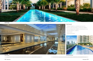 JARDIM DAS PERDIZES
           PERDIZES/
BOsque jequitibÁ




Espelho d’água

                                                                                                                                                                                                                                                  Piscinas
                                                                                                                                                                                                                                                  • Parque aquático com piscina adulto,
                                                                                                                                                                                                                                                  infantil, deck moLHado, solarium e biribol
                                                                                                                                                                                                                                                  • piscina aquecida coberta, com raia de 25 m
                                                                                                                                                                                                                                                  • Piscina infantil coberta
                                                                                                                                                                                                                                                  • sauna seca
                                                                                                                                                                                                                                                  • sauna molhada




Piscina coberta                                                                                                                                                                                                                                   Piscina externa e deck

       As informações, perspectivas e imagens do bairro Jardimdo bairro e empreendimento sãoTECNISA e são meramente ilustrativas, podendo sofrer alterações sem aviso prévio.
                       As informações, perspectivas e imagens das Perdizes foram cedidas pela meramente ilustrativas e podem sofrer alterações sem aviso prévio.                As informações, perspectivas e imagens do bairro Jardimdo bairro e empreendimento sãoTECNISA e são meramente ilustrativas, podendo sofrer alterações sem aviso prévio.
                                                                                                                                                                                                As informações, perspectivas e imagens das Perdizes foram cedidas pela meramente ilustrativas e podem sofrer alterações sem aviso prévio.




102    VIVER SÃO PAULO                                                                                                                                                                                                                                                                                                            VIVER SÃO PAULO        103
 