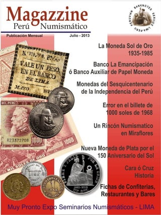 Magazzine Perú Numismático - Edición Julio 2013