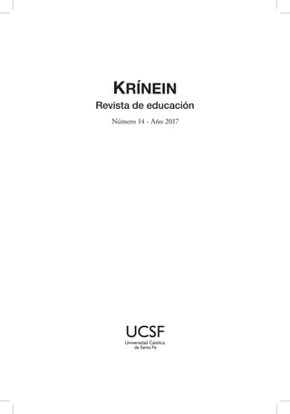 KRÍNEIN
Revista de educación
Número 14 - Año 2017
 