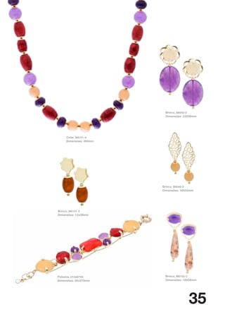 Brinco_ B8045-0
                         Dimensões: 23X58mm




     Colar_ M6101-6
     Dimensões: 490mm




                        Brinco_ B8046-0
                        Dimensões: 16X53mm




Brinco_ M6101-2
Dimensões: 12x39mm




Pulseira_ U10467X0       Brinco_ M6102-2
Dimensões: 26x210mm      Dimensões: 18X56mm




                                       35
 