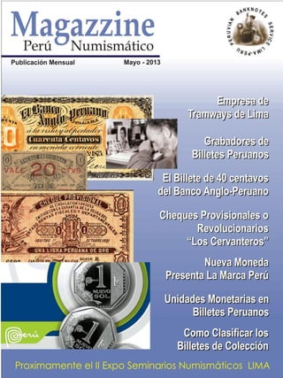 Magazzine Perú Numismático - Edición Mayo 2013