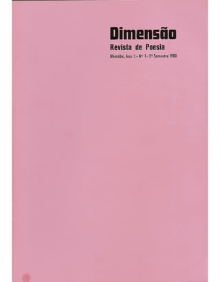 Revista de Poesia Dimensão nº 01