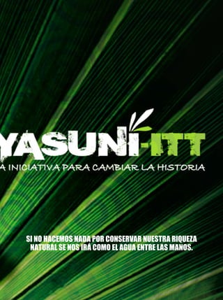 SI NO HACEMOS NADA POR CONSERVAR NUESTRA RIQUEZA
 NATURAL SE NOS IRÁ COMO EL AGUA ENTRE LAS MANOS.


                                              JULIO 2012   3
 