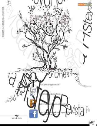 email: rpisteyo@gmail.com
editecnologicas@gmail.com
https://sites.google.com/site/rpisteyo
https://www.facebook.com/pages/Revista-Piste-
yo/575773499160668
REVISTAELECTRONICASEMETRAL
 