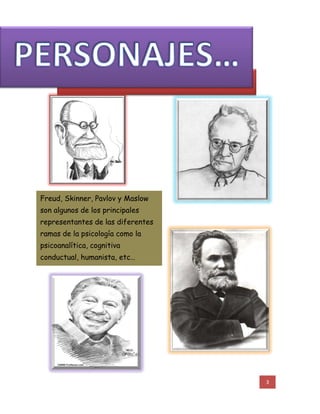 3
Freud, Skinner, Pavlov y Maslow
son algunos de los principales
representantes de las diferentes
ramas de la psicología como la
psicoanalítica, cognitiva
conductual, humanista, etc…
EDICION DE COLECCIÓN
 
