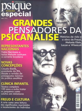 Revista Psique Especial   Grandes Pensadores Da PsicanáLise
