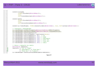 Laboratório
55Março/Abril-2011 www.revistaqt,com
figura 37
Qt + PHP – Parte 3 - CRUD
 