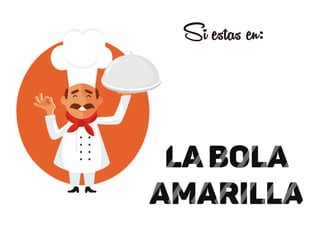 lA BOLA
AMARILLA
Si estas en:
 