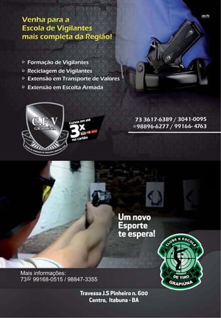 Para que o mal sucumba para sempre diante de nós ! | 19
REVISTA RONDESP SULCOMPANHIA INDEPENDENTE DE POLICIAMENTO TÁTICO SUL | REVISTA COMEMORATIVA 5 ANOS
 