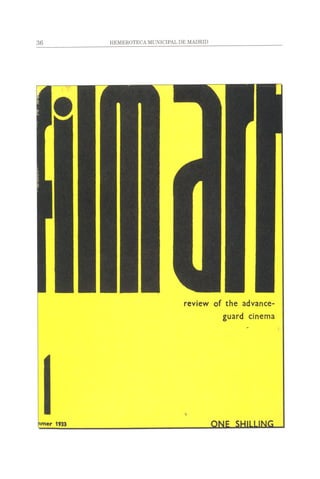 review of the advance-
guard cinema
1 « _____________________________ONE SHILLING
 