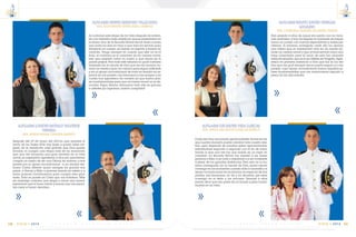 C m d t e . R A F A E L M O R A N V A L V E R D E 111
14
VIGIA • 2014
ALFG-ARM RENATO XAVIER VENEGAS
GUIJARRO
ING. CONSUELO BEATRÍZ GUIJARRO FREIRE
Han pasado 4 años de aquel encuentro con mi voca-
ción marinera, y hoy, ha llegado el momento de zarpar
hacia un rumbo con nuevas expectativas y metas por
obtener. El esfuerzo entregado cada día ha dejado
una estela que se mantendrá viva en mi mente du-
rante mi carrera naval y que al final servirá como una
base cimentada para el inicio de esta tan ansiada
meta alcanzada, que es el ser Alférez de Fragata. Agra-
dezco en primera instancia a Dios que fue la luz del
faro que me guió siempre hacia puerto seguro y a mis
padres, cuyo apoyo incondicional fueron aquellos pi-
lares fundamentales que me mantuvieron erguido a
pesar de las dificultades.
ALFG-ARM LUIS XAVIER VERA ILLESCAS
SRA. ANITA DEL ROCIO ILLESCAS MUÑOZ
Cada día Dios nos brinda oportunidades únicas en las
que nuestra decisión puede cambiar todo nuestro des-
tino, pero depende de nosotros saber aprovecharlas,
esforzándose segundo a segundo con el fin de trans-
formar lo que una vez fue una ilusión en un logro al-
canzado. La Escuela Naval me enseñó a ser mejor
persona y líder, a ser justo e imparcial y a ser constante
a pesar de los grandes obstáculos. Pero esto no lo hu-
biera conseguido sin la ayuda de Dios, quien estuvo
conmigo en los momentos cuando más lo necesité y el
apoyo incondicional de mi familia, en especial de mis
padres, mis hermanos, mi tía y mi abuelita, por estar
conmigo en el éxito y los fracasos. Gracias a ellos
puedo decir que son parte de mi triunfo y pilar funda-
mental en mi vida.
E S C U E L A S U P E R I O R N A V A L110
14
VIGIA • 2014
ALFG-ARM DENNIS GREGORIO VALLE HARO
SRA. FLOR MARÍA IRENE HARO JIMÉNEZ
Al culminar esta etapa de mi vida después de enfren-
tar con valentía cada obstáculo que se presentaba en
el diario vivir de la Escuela Naval me he dado cuenta
que nada ha sido en vano y que todo ha servido para
fortalecer mi cuerpo, mi mente, mi espíritu y formar mi
carácter. Tengo siempre en cuenta que este no es el
final, al contrario es el comienzo de mi carrera naval,
esto que empezó como un sueño y que ahora ya lo
puedo palpar. Pero todo este esfuerzo no pudo haberse
realizado sin la ayuda de Dios que me dio fuerzas, ilu-
mino mi mente y guio mi camino para seguir adelante
y sin el apoyo incondicional de toda mi familia en es-
pecial de mis padres, mis hermanos y mis amigos a los
cuales hoy agradezco de corazón ya que fueron pila-
res fundamentales para que mi fuerza moral no se de-
rrumbe. Papa, Mama, Hermanos todo esto es gracias
a ustedes ¡¡Lo logramos, misión cumplida!!
ALFG-ARM LOURDES NATHALY VALVERDE
VINUEZA
SRA. NURIA MARIA VINUEZA QUINTO
Después del 29 de enero del 2011en que zarpara el
navío de los Dukes 2014, hoy llega a puerto base car-
gado de la bendición más grande que Dios puede
brindar, el cumplir una etapa más de mi formación
que una vez recorrida una gran travesía en la vida
naval; es imperativo agradecer a Dios por permitirme
cumplir mi sueño de ser una Oficial de marina, a mis
padres por su apoyo incondicional , a mi amado her-
mano Carlos Alberto quien siempre ha guiado mis
pasos, a Vanny y Nifer a quienes heredo mi estela y a
todos quienes contribuyeron para cumplir esta gran
meta. Todo se puede en Cristo que nos fortalece. Más
sin embargo culmina una etapa e inicia una nueva,
esperando que el buen viento y buena mar nos permi-
tan crear el mejor derrotero.
 