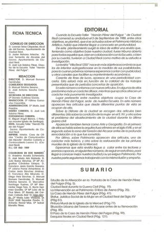 Situación Urbana del Torreón del Alcázar de Ciudad Real antes de  su renovación urbanística.  Revista Villarreal 1255. nº 1.