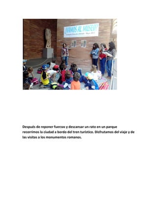 NOTICIAS EDUCACIÓN INFANTIL
DÍA DEL LIBRO
El 23 de Abril, para celebrar el Día del Libro, todos los niños de Infantil
visitamos la biblioteca de nuestro centro. Allí nos esperaban los alumnos
de 4º para recitar poesías y cantar canciones. Lo hicieron muy bien y
pasamos una jornada muy agradable.
 