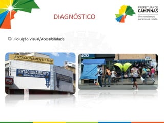 Poluição Visual/Acessibilidade
DIAGNÓSTICO
 