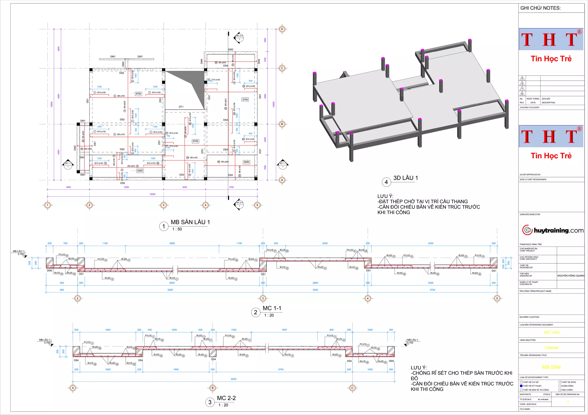 [Revit] bản vẽ Revit kết cấu nhà chung cư | PDF