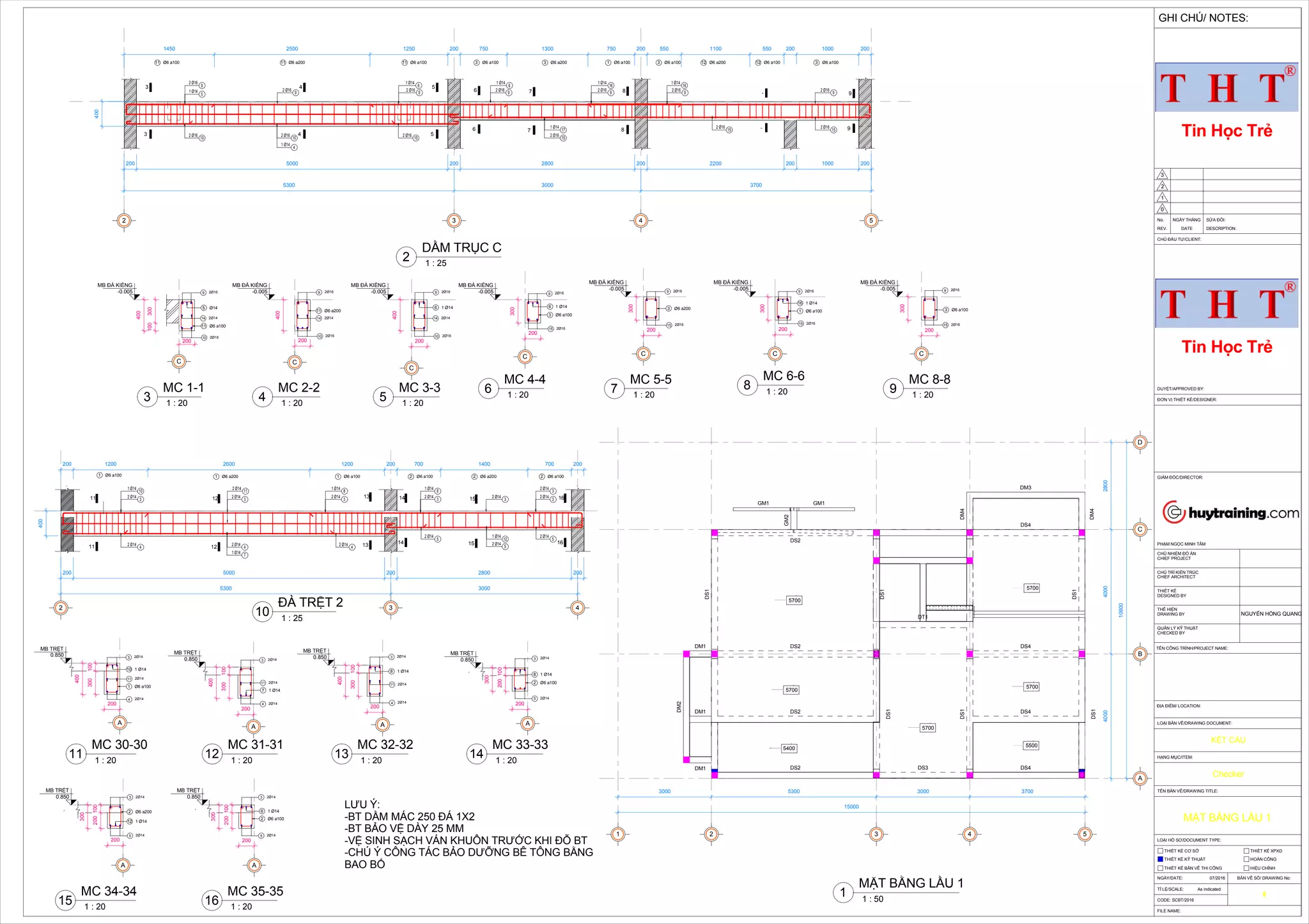 [Revit] bản vẽ Revit kết cấu nhà chung cư | PDF