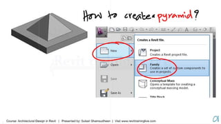 Revit family tutorial - How to create a pyramid in the Family Editor