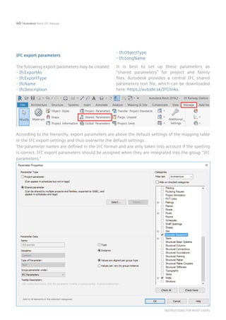 Revit IFC Manual (Industry Foundation Classes) | PDF