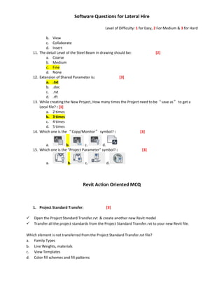 Building Design: Revit is commonly used by all | PDF
