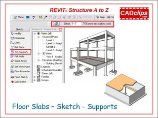 REVIT® Structure A to Z
Floor Slabs – Sketch - Supports
 