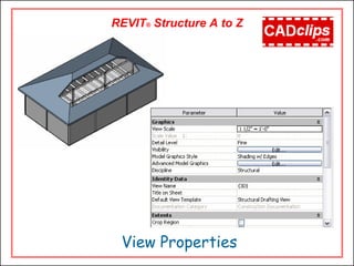 REVIT® Structure A to Z
View Properties
 