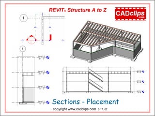 REVIT® Structure A to Z
Sections - Placement
copyright www.cadclips.com 3.17..07
 