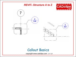 REVIT® Structure A to Z
Callout Basics
copyright www.cadclips.com 3.17..07
 
