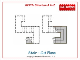 Stair – Cut Plane
copyright www.cadclips.com 4.15..07
REVIT® Structure A to Z
 