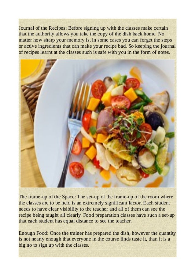 Revive your abilities with food preparation courses melbourne